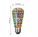 ŻARÓWKA FILAMENT DEKORACYJNA LED 3D EFEKT