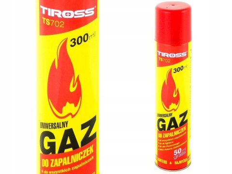 Kartusz gazowy GAZ DO ZAPALNICZEK Tiross TS702 300 ml 168 g Kartusz gazowy GAZ DO ZAPALNICZEK Tiross TS702 300 ml 168 g