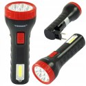LATARKA AKUMULATOROWA 7 LED+COB ŁADOWANA MOCNA SZPERACZ ZASIĘG 150m
