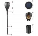 Pochodnia LED Lampa solarna 48cm 33 LEDy 8 sztuk