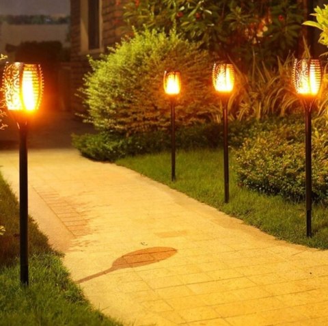 Pochodnia LED Lampa solarna 48cm 33 LEDy 8 sztuk Pochodnia LED Lampa solarna 48cm 33 LEDy 8 sztuk