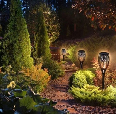 Pochodnia LED Lampa solarna 48cm 33 LEDy 8 sztuk Pochodnia LED Lampa solarna 48cm 33 LEDy 8 sztuk
